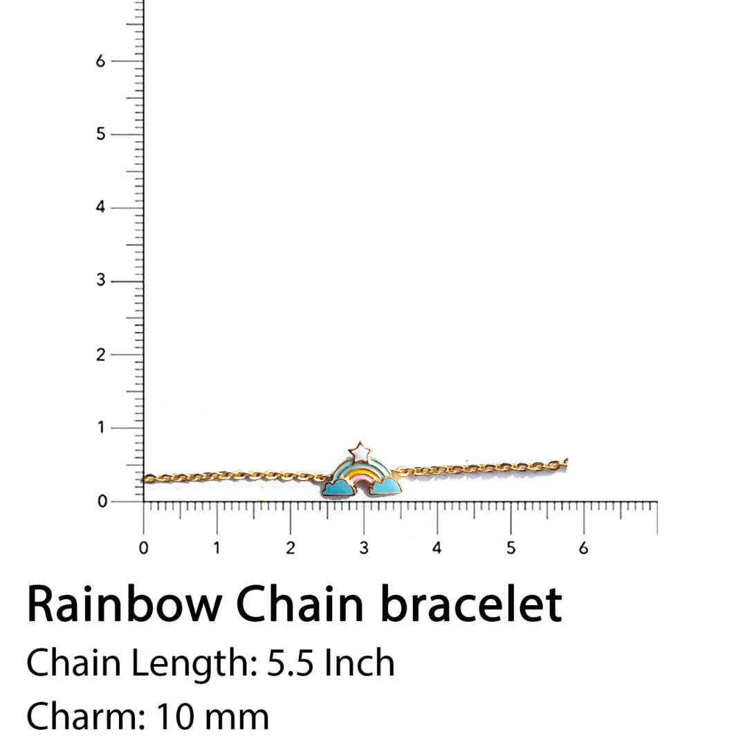 RAINBOW WRISTLET CHAIN BRACELET