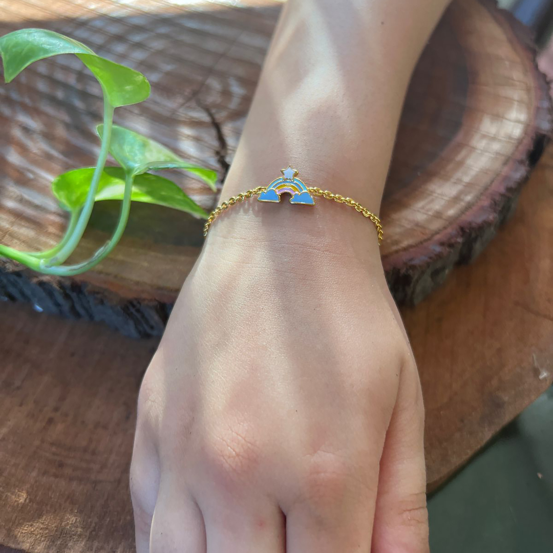 RAINBOW WRISTLET CHAIN BRACELET