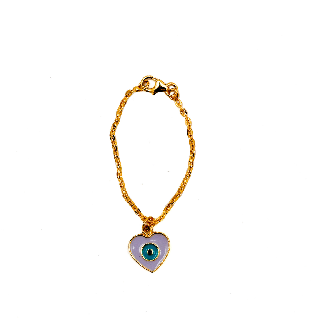 Heart Evil Eye Watch Charm