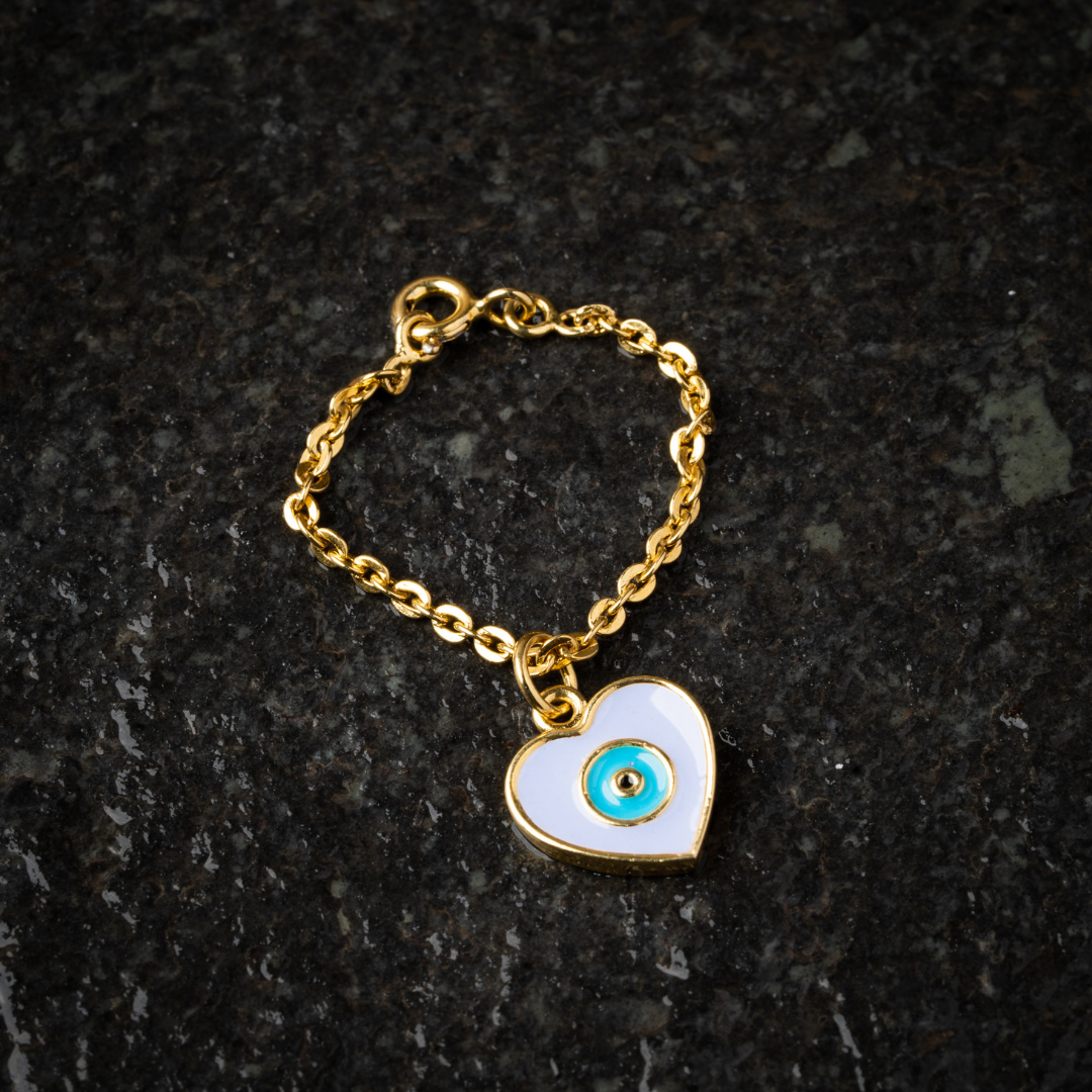 Heart Evil Eye Watch Charm