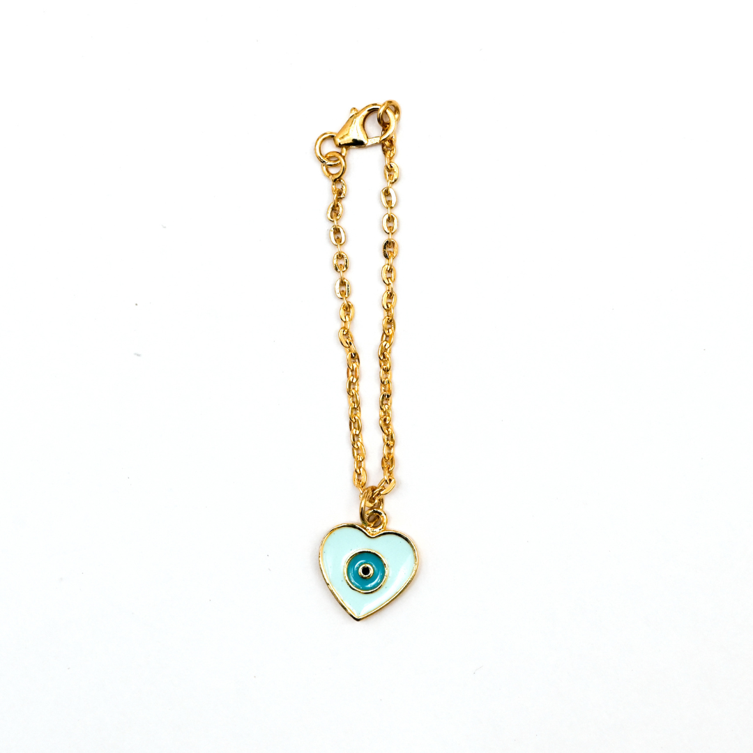 Heart Evil Eye Watch Charm