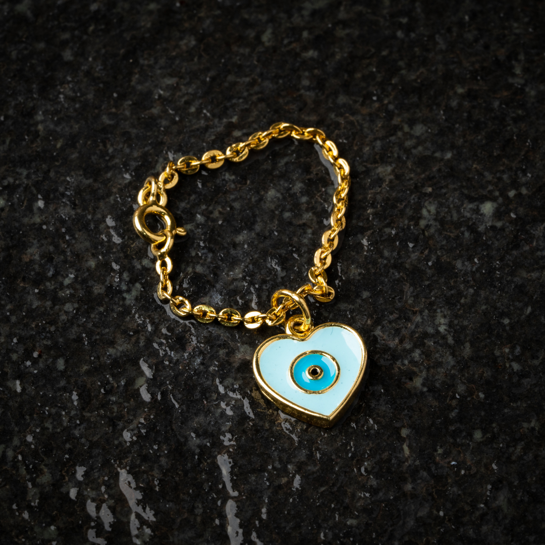 Heart Evil Eye Watch Charm