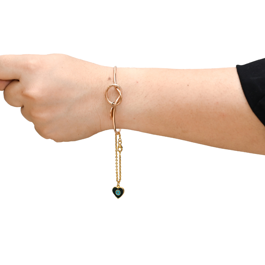 Heart Evil Eye Watch Charm
