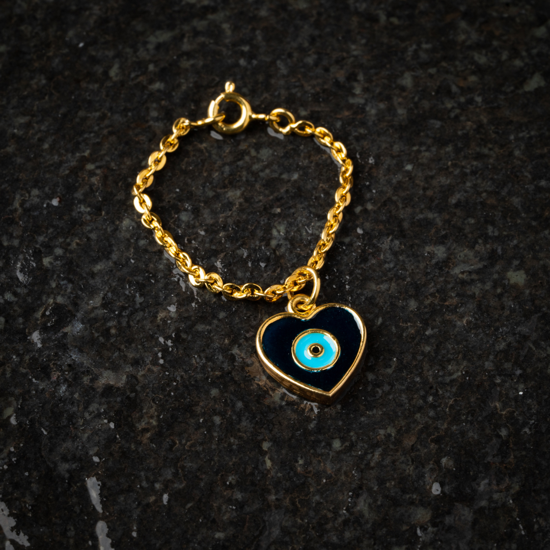 Heart Evil Eye Watch Charm